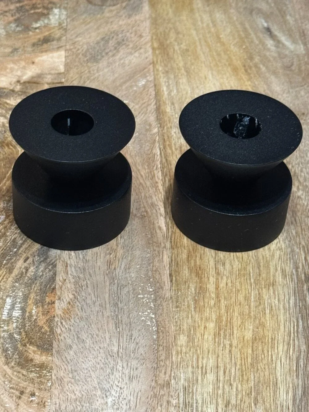 IKEA STOCKHOLM Reversible Candle Holder, Set of 2, Black, 905.905.03